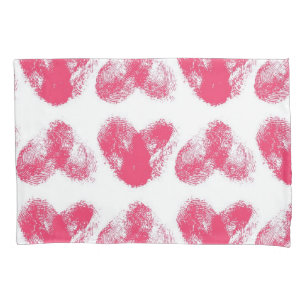 Hearts pattern pillowcase