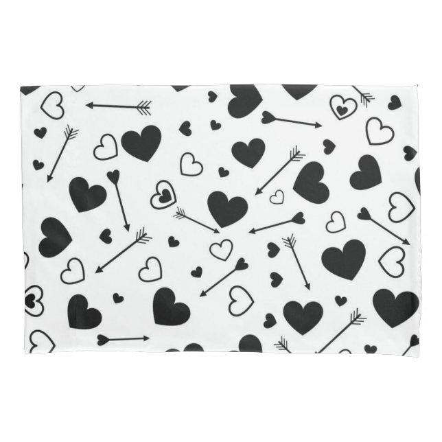 Hearts pattern pillowcase (Front)