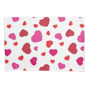 Hearts pattern pillowcase