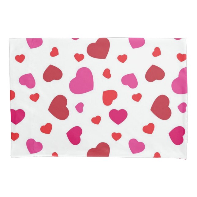 Hearts pattern pillowcase (Front)