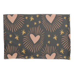 Hearts pattern pillowcase