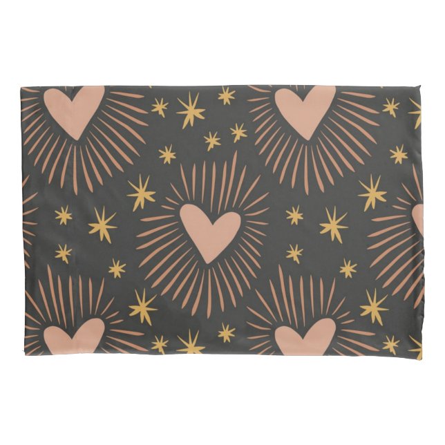 Hearts pattern pillowcase (Front)