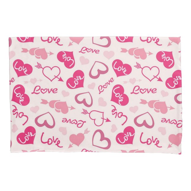 Hearts pattern pillowcase (Front)