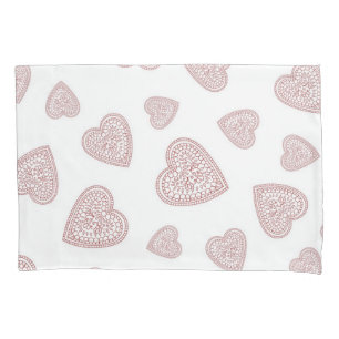 Hearts pattern pillowcase
