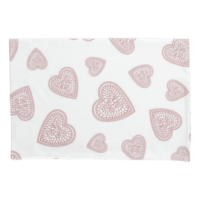 Hearts pattern pillowcase (Front)