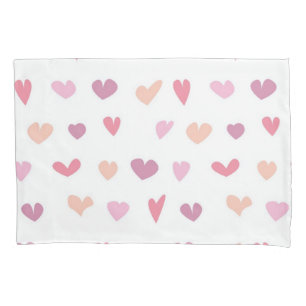 Hearts pattern pillowcase
