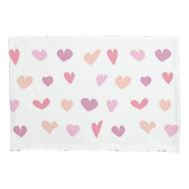 Hearts pattern pillowcase (Front)