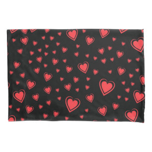 Hearts pattern pillowcase