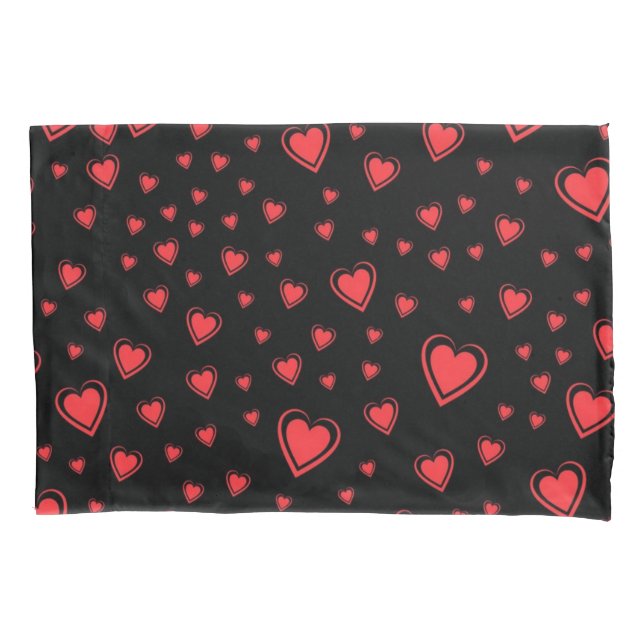 Hearts pattern pillowcase (Front)