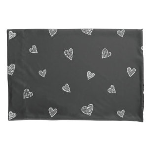 Hearts pattern pillowcase