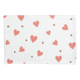 Hearts pattern pillowcase