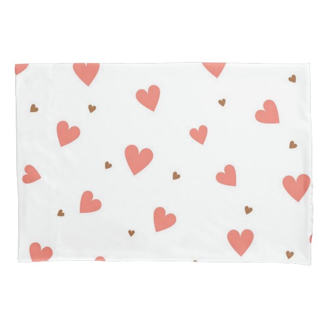Hearts pattern pillowcase (Front)