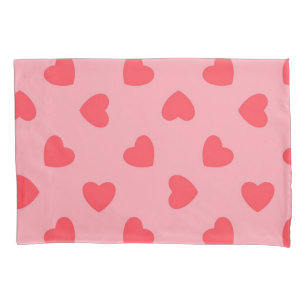 Hearts pattern pillowcase