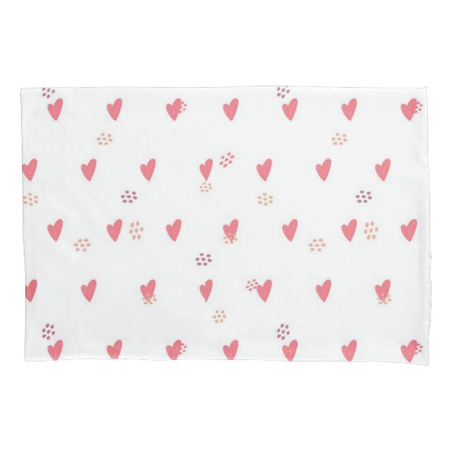 Hearts pattern pillowcase (Front)