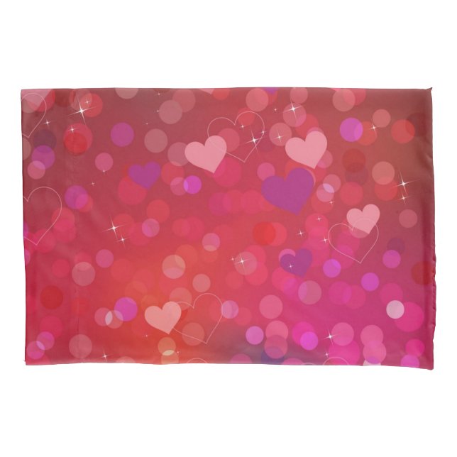 Hearts pattern pillowcase (Front)
