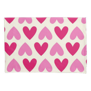 Hearts pattern pillowcase