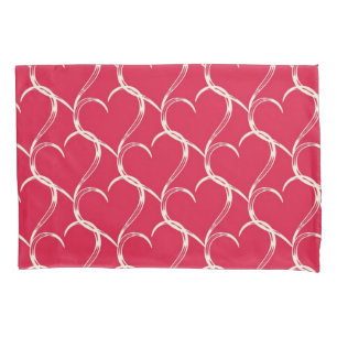 Hearts pattern pillowcase