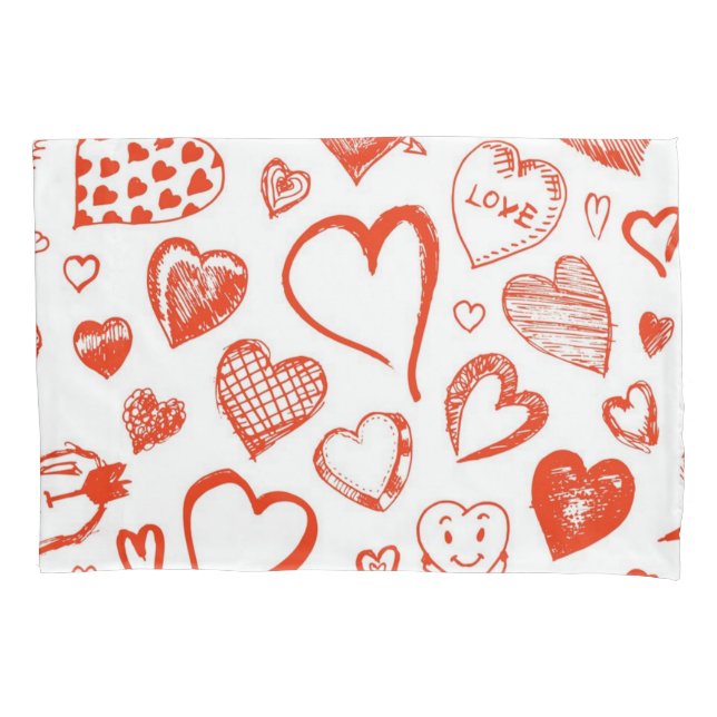 Hearts pattern pillowcase (Front)
