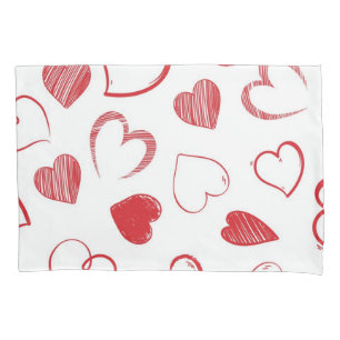 Hearts pattern pillowcase