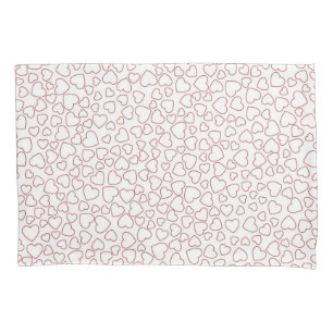 Hearts pattern pillowcase