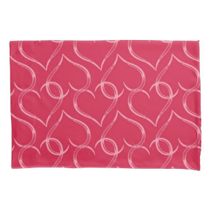 Hearts pattern pillowcase