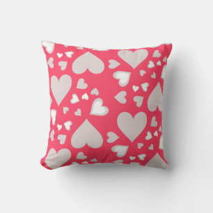 Hearts Pattern Pink Modern Cushion