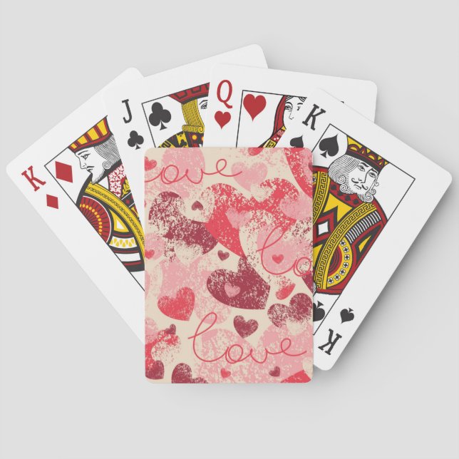 Hearts pattern playing cards (Back)
