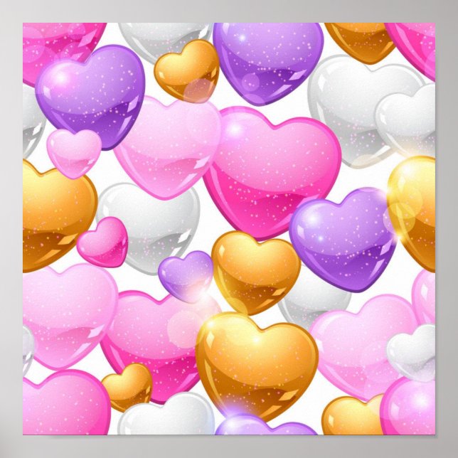 Hearts pattern poster (Front)