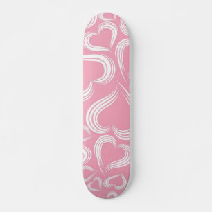 Hearts pattern skateboard
