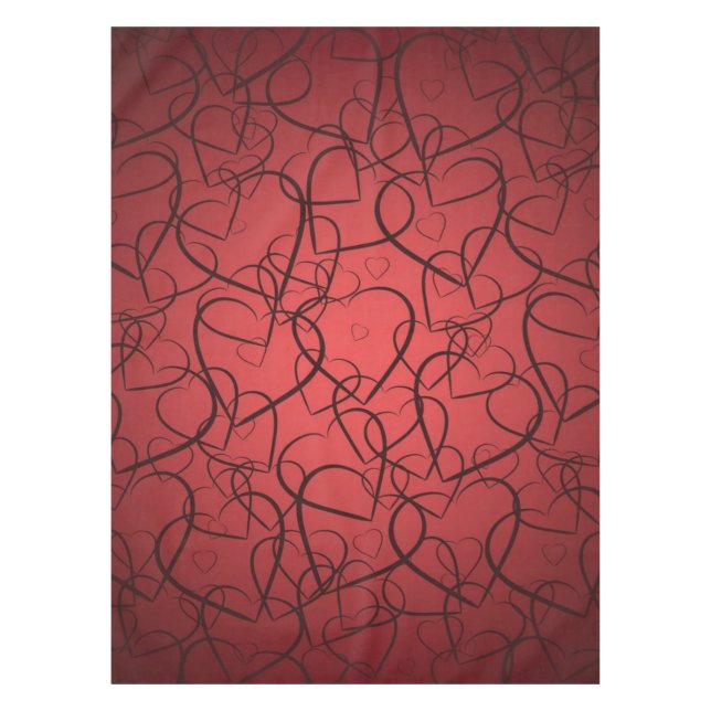 Hearts pattern tablecloth (Front)