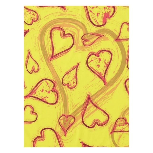 Hearts pattern tablecloth (Front)