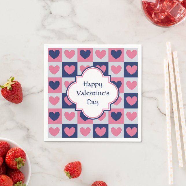 Hearts Pattern Valentine Napkin (Insitu)