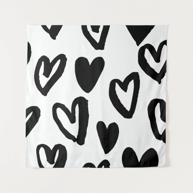 Hearts Pattern: Valentine Vintage Tapestry (Front)