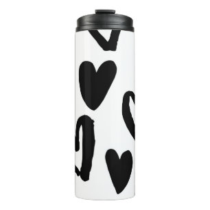 Hearts Pattern: Valentine Vintage Thermal Tumbler