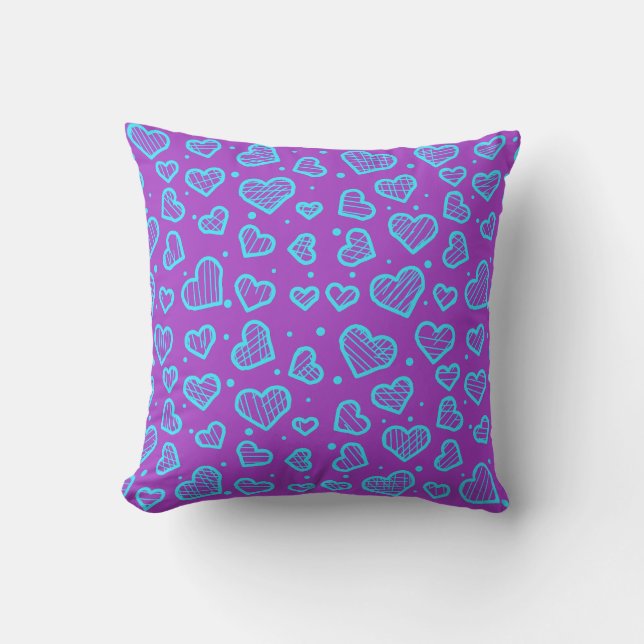 Hearts Pattern - Valentine's Day Inspired Cushion (Front)