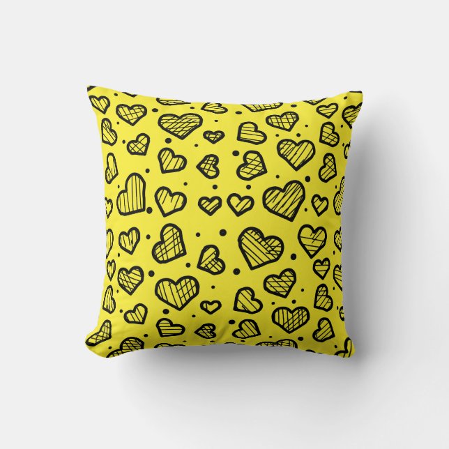 Hearts Pattern - Valentine's Day Inspired  Cushion (Front)