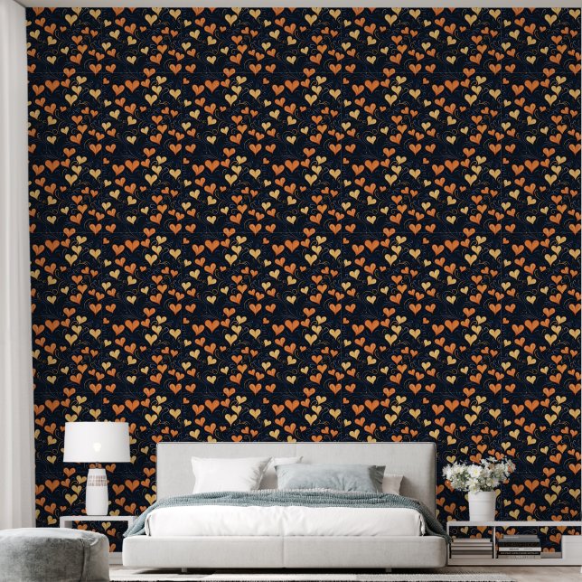 Hearts Pattern Wallpaper (Bedroom)