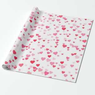 Hearts pattern wrapping paper