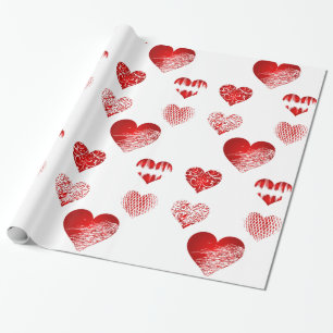 Hearts Pattern Wrapping Paper