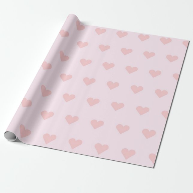 Hearts pattern wrapping paper (Unrolled)