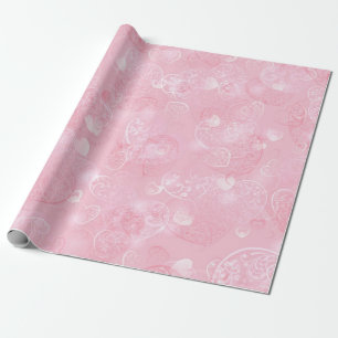 Hearts pattern wrapping paper