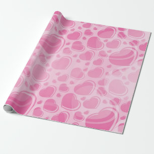 Hearts pattern wrapping paper