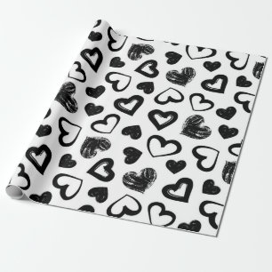 Hearts pattern wrapping paper