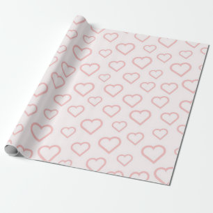 Hearts pattern wrapping paper
