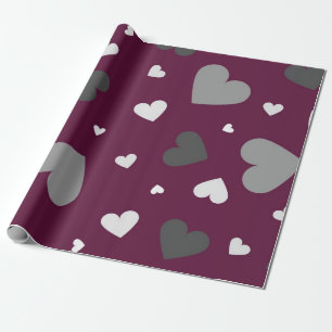 Hearts pattern wrapping paper