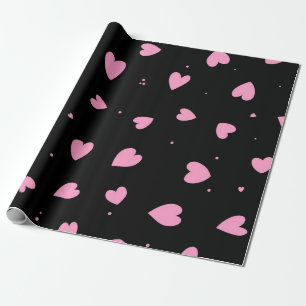 Hearts pattern wrapping paper