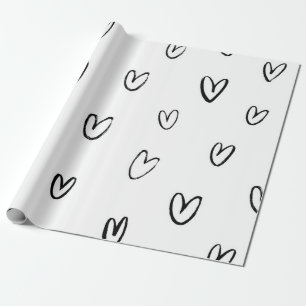 Hearts pattern wrapping paper