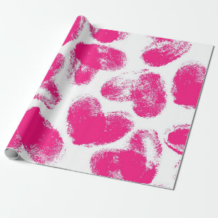 Hearts pattern wrapping paper
