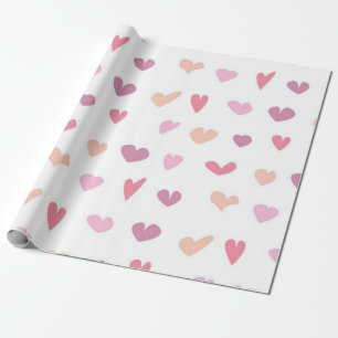 Hearts pattern wrapping paper