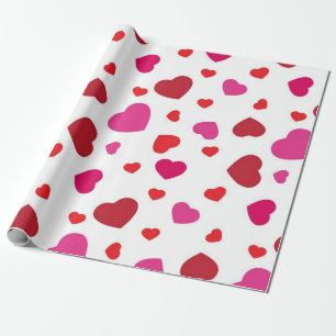 Hearts pattern wrapping paper